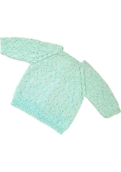 0-1 Yaş Örgü Yeşil Kırçıllı Desen Bebek Hırkası indirimleri