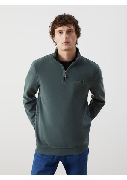 Yeni Sezon Dik Yaka Erkek Sweatshirt