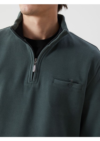 Yeni Sezon Dik Yaka Erkek Sweatshirt modelleri