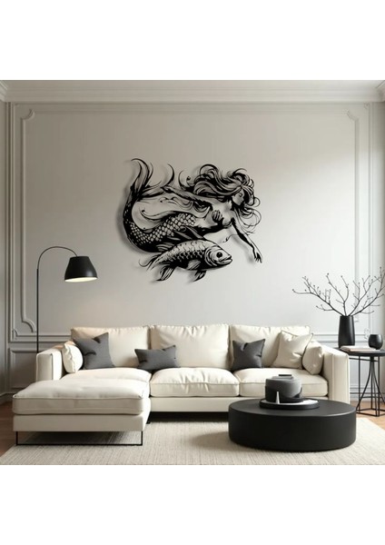 Denizkızı ve Balık Temalı Metal Duvar Dekoru – Deniz Ruhunu Yansıtan Sanatsal Tasarım indirimleri