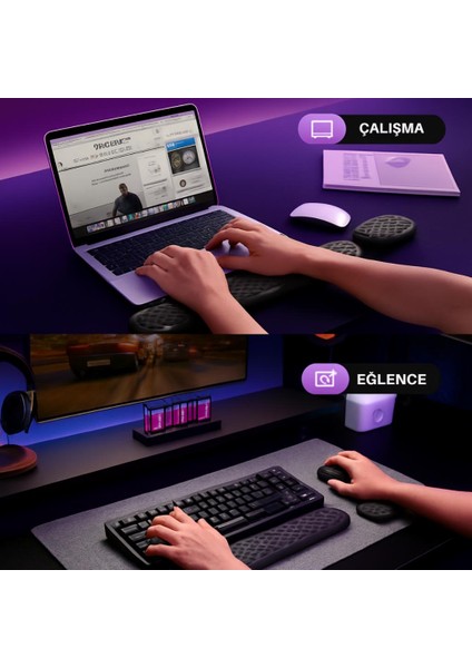 Masaüstü Kol Dayama Padi Ergonomik Klavye ve Mouse Için Bilek Destek Seti Bilek Yastığı indirimleri