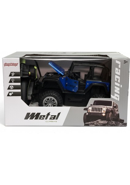 Uzaktan Kumandalı 1:20 Şarjlı Metal Off Road Işıklı Safari Aracı Lacivert 690