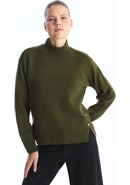 Yeni Sezon Yarım Balıkçı Yaka Kadın Triko Kazak