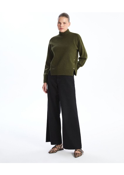 Yeni Sezon Yarım Balıkçı Yaka Kadın Triko Kazak fiyatları