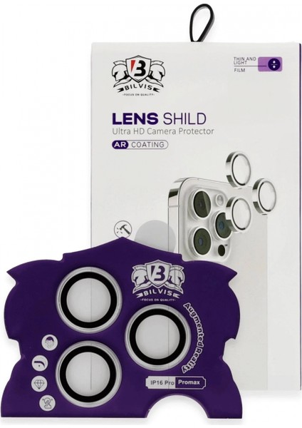 Ieg iPhone 16 Pro Max Bilvis Titan Kamera Lens - Gümüş