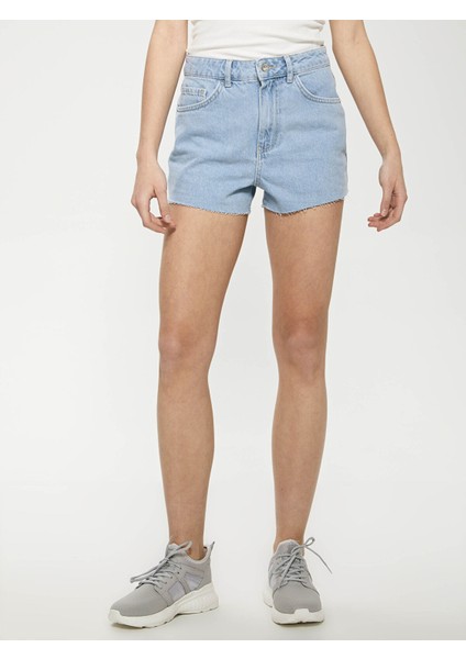 Yeni Sezon Yüksek Bel Mom Fit Kadın Rodeo Jean Şort fırsatları