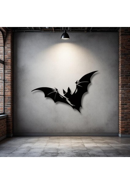 yarasa siluet metal duvar dekoru – minimal ve tasarım