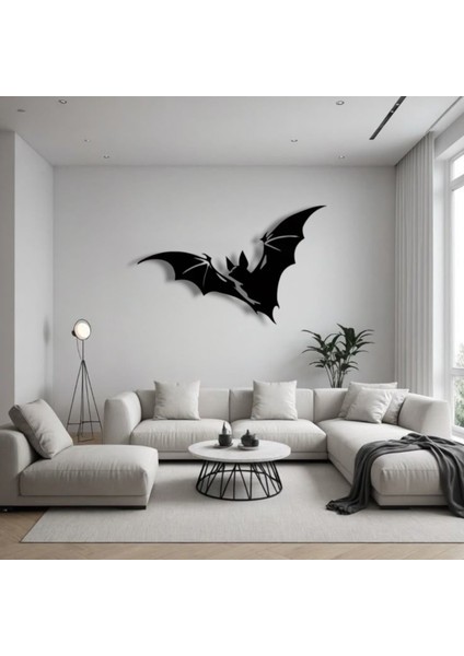 yarasa siluet metal duvar dekoru – minimal ve tasarım
