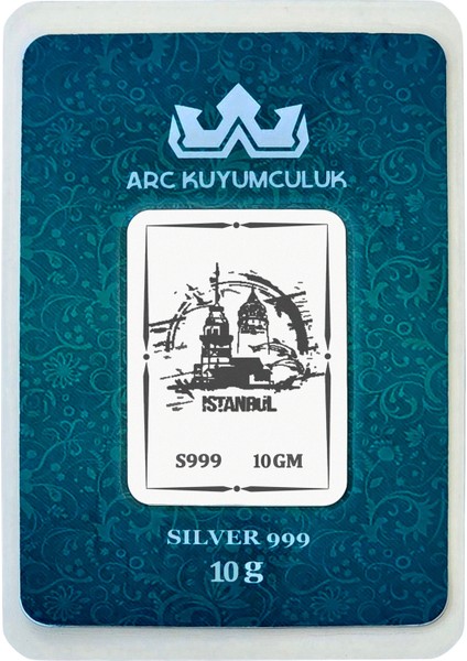 999 Ayar Gümüş ile Üretilmiş Istanbul Temalı Hediyeye Özel 10 Gram 999 Ayar Gümüş KÜLÇESI-671