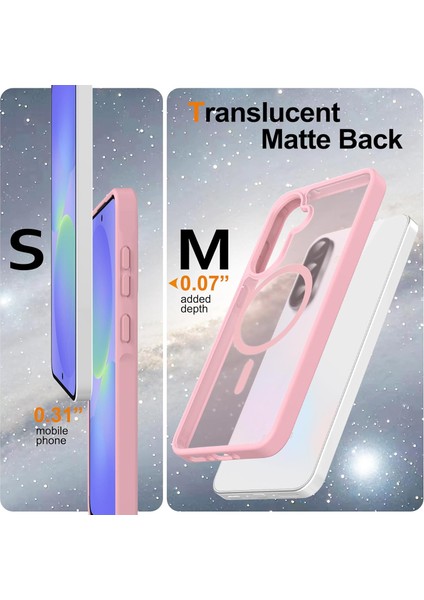 Samsung Galaxy S25 Uyumlu Kamera Lens+Ekran Koruyucu Magsafe Şarj Destekli Iz Tutmaz Mat Kapak indirimleri