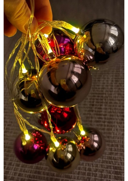 Pilli Işıklı Çam Ağacı Süsü Top LED Işık Noel Ağacı Topu Yılbaşı Süsleri New Year Merry Christmas fiyatları