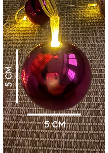 Pilli Işıklı Çam Ağacı Süsü Top LED Işık Noel Ağacı Topu Yılbaşı Süsleri New Year Merry Christmas fırsatları