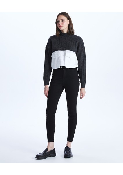 Yeni Sezon Beli Kemerli Jüpiter Süper Skinny Fit Kadın Jean Pantolon fiyatları