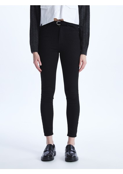 Yeni Sezon Beli Kemerli Jüpiter Süper Skinny Fit Kadın Jean Pantolon modelleri