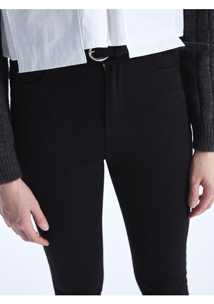 Yeni Sezon Beli Kemerli Jüpiter Süper Skinny Fit Kadın Jean Pantolon indirimleri