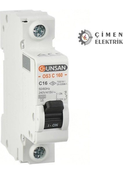 1X16A C Serisi 6ka Otomatik Sigorta OS3C160-1C16 fiyatları