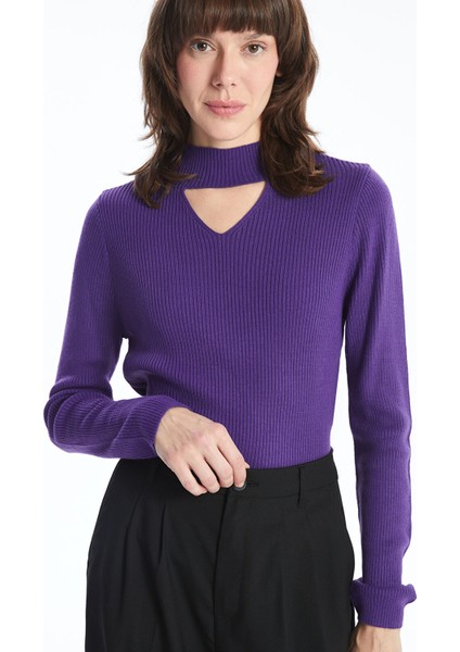 Yeni Sezon Dik Yaka Kadın Triko Kazak