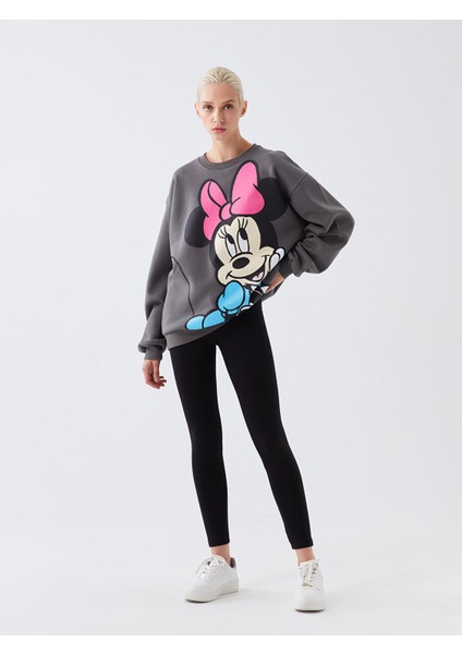 Yeni Sezon Beli Lastikli Düz Interlok Kadın Tayt