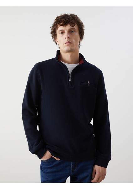 Yeni Sezon Dik Yaka Erkek Sweatshirt