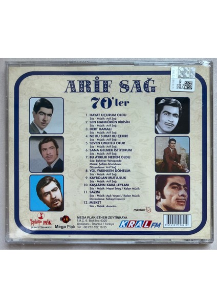 Arif Sağ 70'ler CD (Jelatinli Sıfır Orijinal Baskı Cd) fiyatları