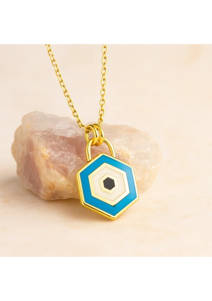 14 Ayar Altın Nazar Kilit Kolye fırsatları