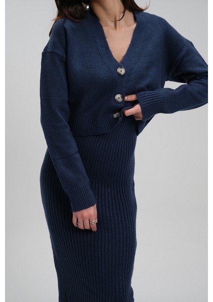 Fitilli Elbise Hırkalı Takım