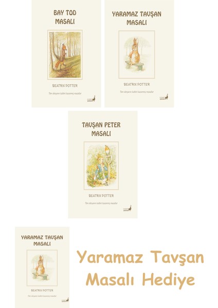 Beatrix Potter 18 - Bay Tod Masalı + Beatrix Potter 9 - Yaramaz Tavşan Masalı + Beatrix Potter 1 - Tavşan Peter Masalı