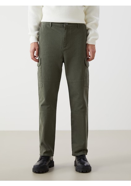 Yeni Sezon Rahat Kalıp Gabardin Erkek Kargo Pantolon modelleri