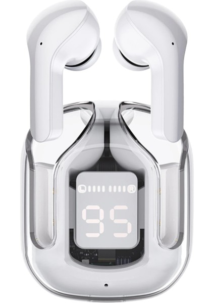 Lvsqvr Konfulon GT13 Dijital Şarj Göstergeli Kablosuz Airpods Kulaklık - Beyaz