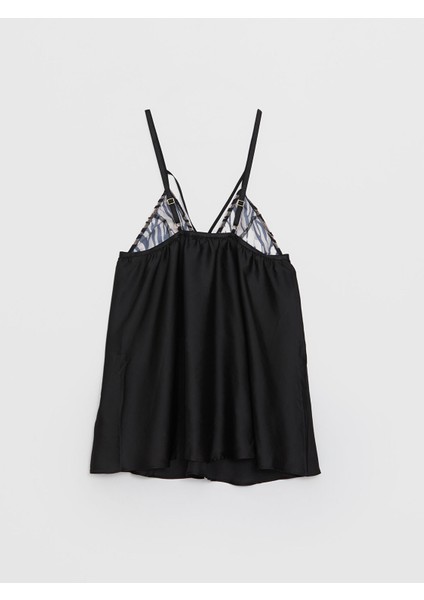 Yeni Sezon V Yaka Desenli Askılı Saten Kadın Fantezi Gecelik fiyatları