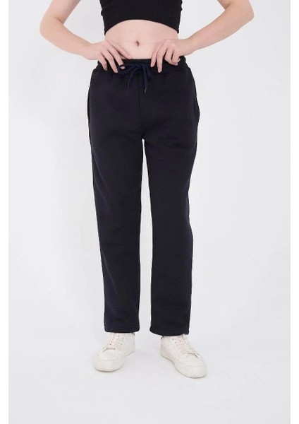 Unisex Üç Iplik Basic Eşofman Pantolon - Lacivert fırsatları