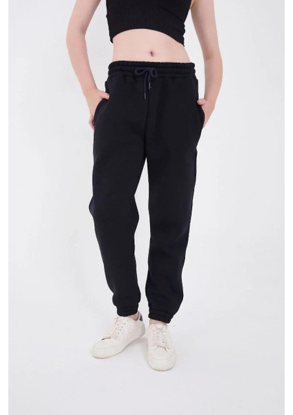 Üç Iplik Basic Lastikli Eşofman Pantolon - Lacivert indirimleri