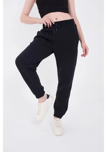 Üç Iplik Basic Lastikli Eşofman Pantolon - Lacivert