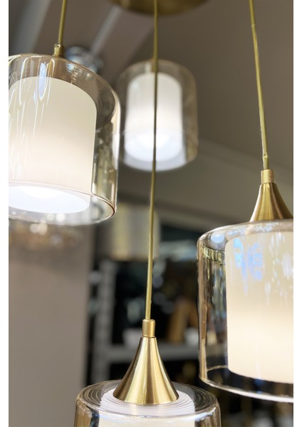 Lambent Silver Chrome Quad Plafonyer Cam Avize fırsatları