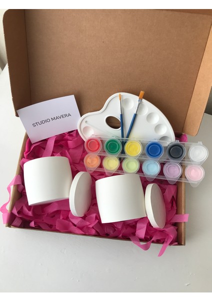 Kendin Yap Hobi Boyanabilir Obje Seti - Taş Boyama Seti