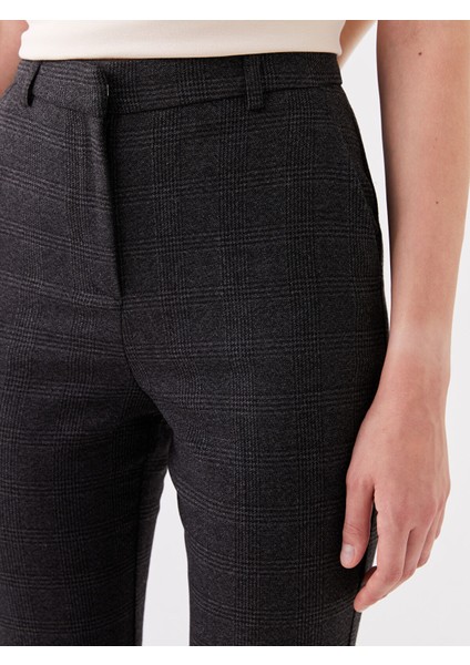 Yeni Sezon Dar Fit Ekose Kadın Pantolon fırsatları