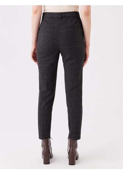 Yeni Sezon Dar Fit Ekose Kadın Pantolon indirimleri