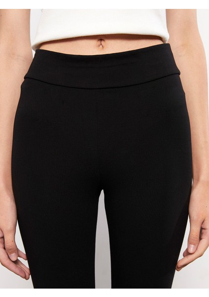 Yeni Sezon Kadın Beli Lastikli Düz Tayt fırsatları