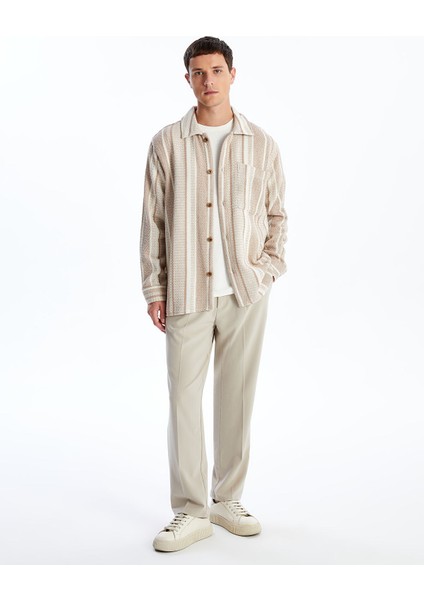 Yeni Sezon Regular Fit Uzun Kollu Çizgili Erkek Gömlek fiyatları