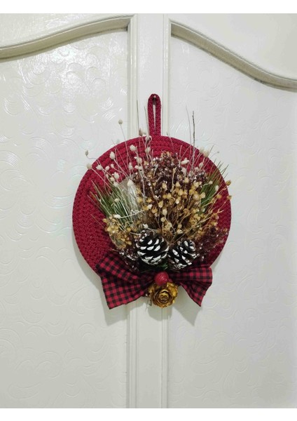 Yılbaşı Özel Tasarım Kozalak Garland Kapı Duvar Süsü modelleri