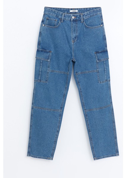 Yeni Sezon Baggy Fit Erkek Kargo Jean Pantolon indirimleri