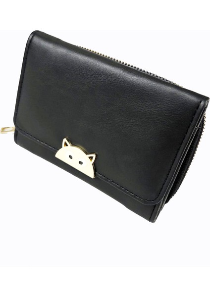 1026 Siyah Çıtçıtlı Kartlık Cüzdan – Kadın El Çantası