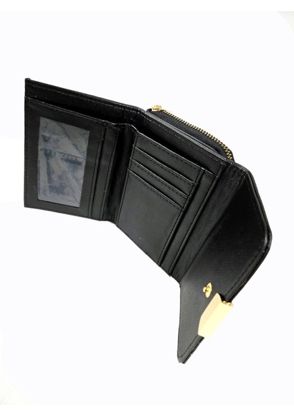 1026 Siyah Çıtçıtlı Kartlık Cüzdan – Kadın El Çantası indirimleri