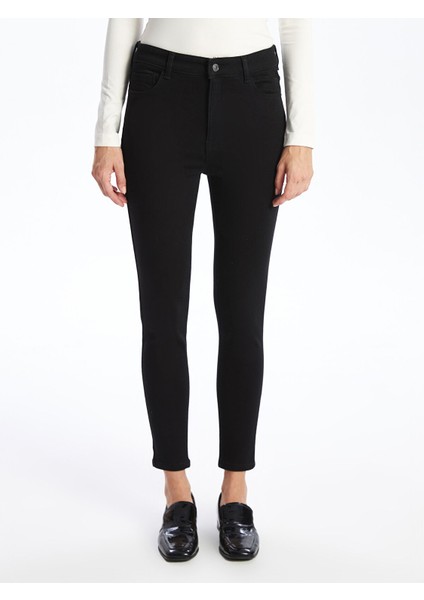 Yeni Sezon Slim Fit Kadın Içi Şardonlu Jean Pantolon fırsatları