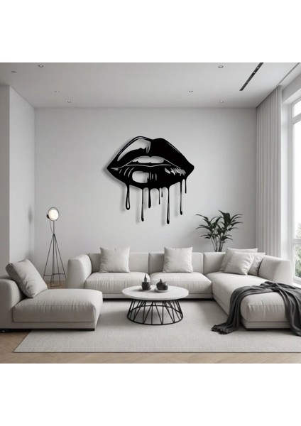 Damlalı Dudak Metal Tablo – 3D Gölgeli Modern Duvar Dekoru, Estetik Ev ve Ofis Hediyesi fiyatları