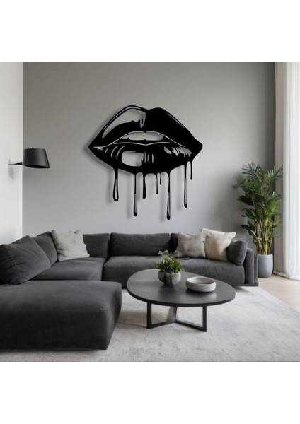 Damlalı Dudak Metal Tablo – 3D Gölgeli Modern Duvar Dekoru, Estetik Ev ve Ofis Hediyesi modelleri