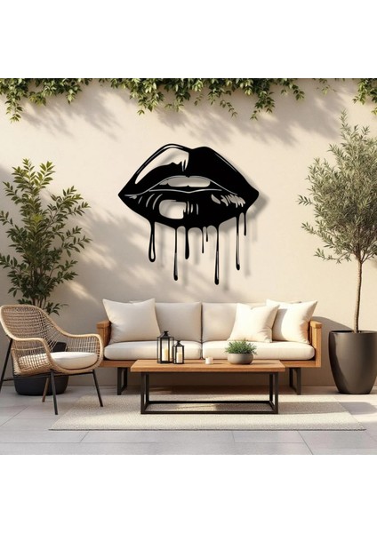 Damlalı Dudak Metal Tablo – 3D Gölgeli Modern Duvar Dekoru, Estetik Ev ve Ofis Hediyesi indirimleri