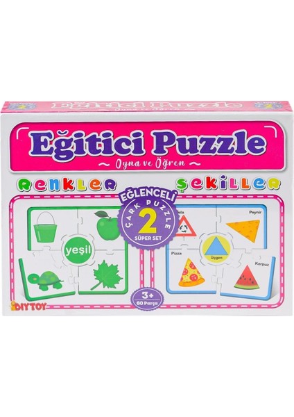 7194 Çark Puzzle Renkler Şekiller
