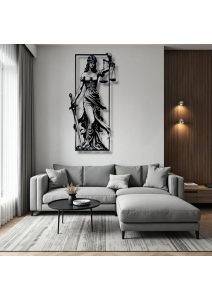 Adalet Tanrıçası Themis Metal Duvar Dekoru – Hukuk Bürosu ve Ofis Tasarımı modelleri