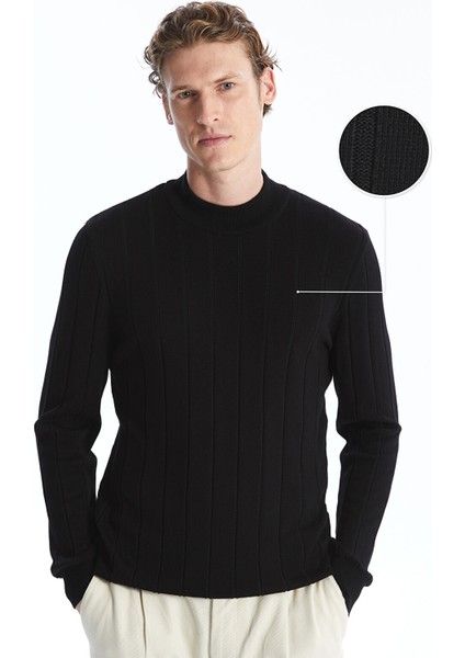 Yeni Sezon Yarım Balıkçı Yaka Uzun Kollu Erkek Triko Kazak